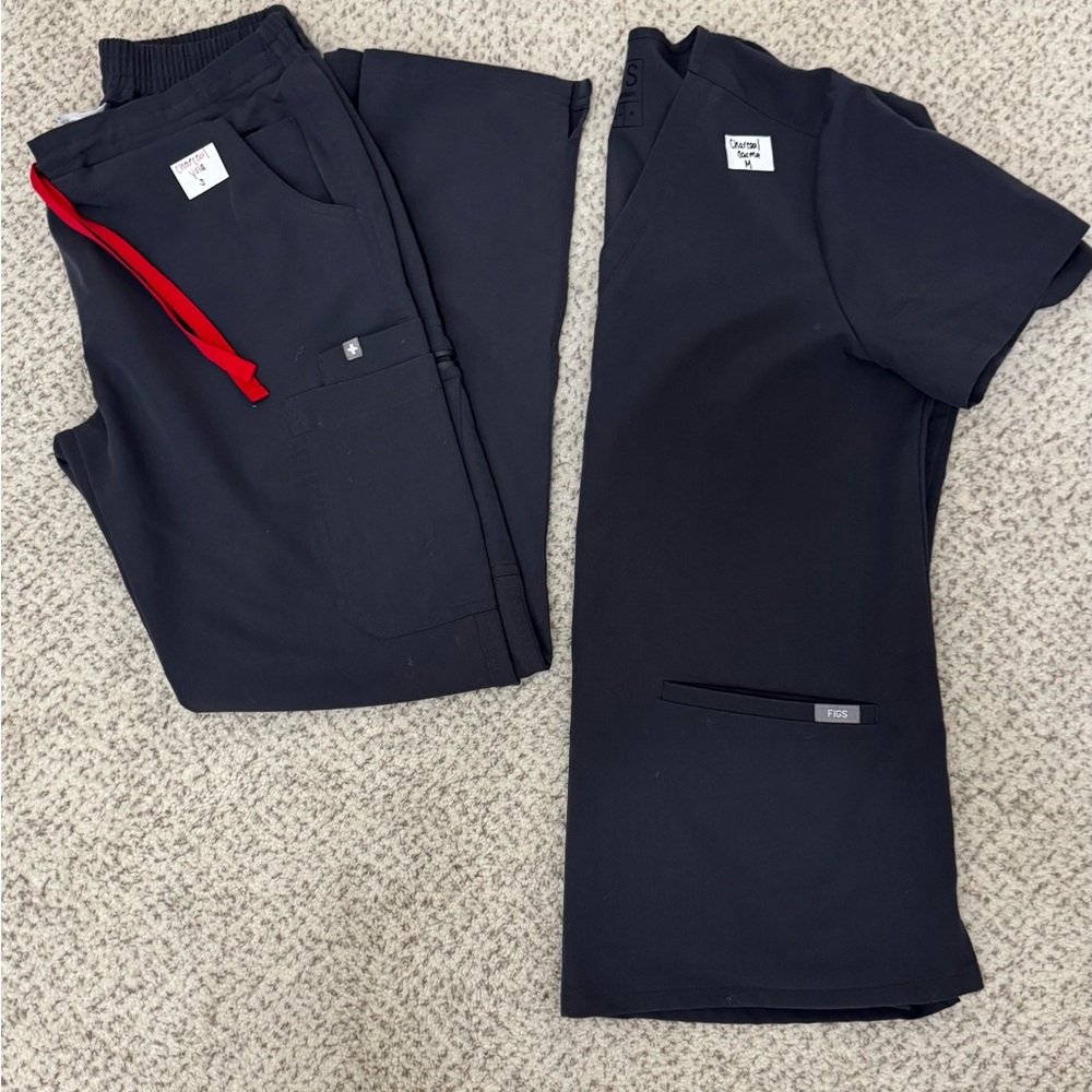 FIGS scrubs Charcoal Grey color